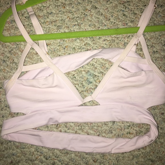 light pink swim top